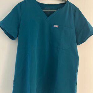 FIGS Pacific Blue Catarina - One-Pocket Scrub Top Size S